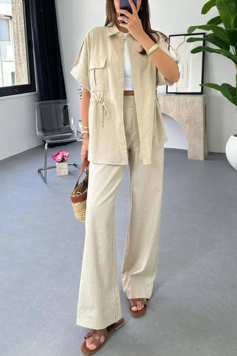 CD | Set polo și pantaloni trendy pentru femei