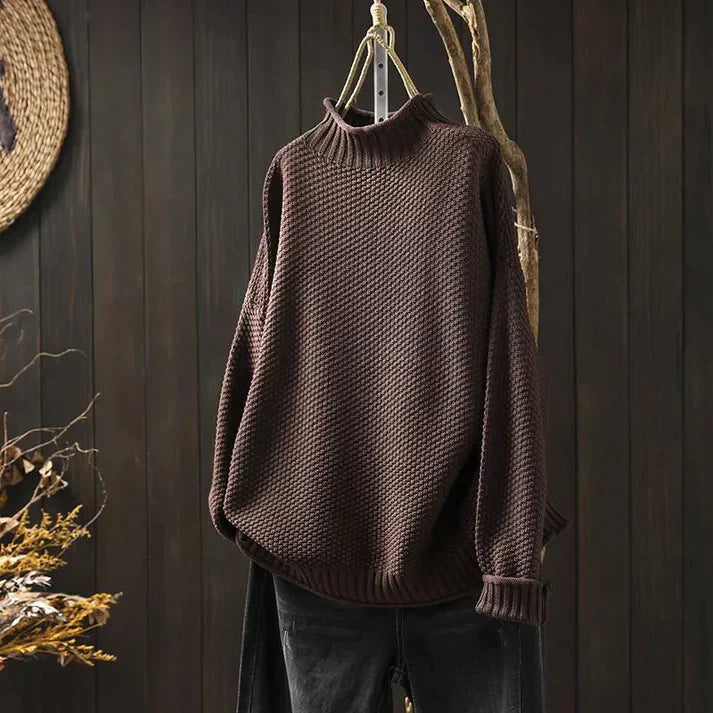 CD | Pulover cu gât rotund din tricot gros
