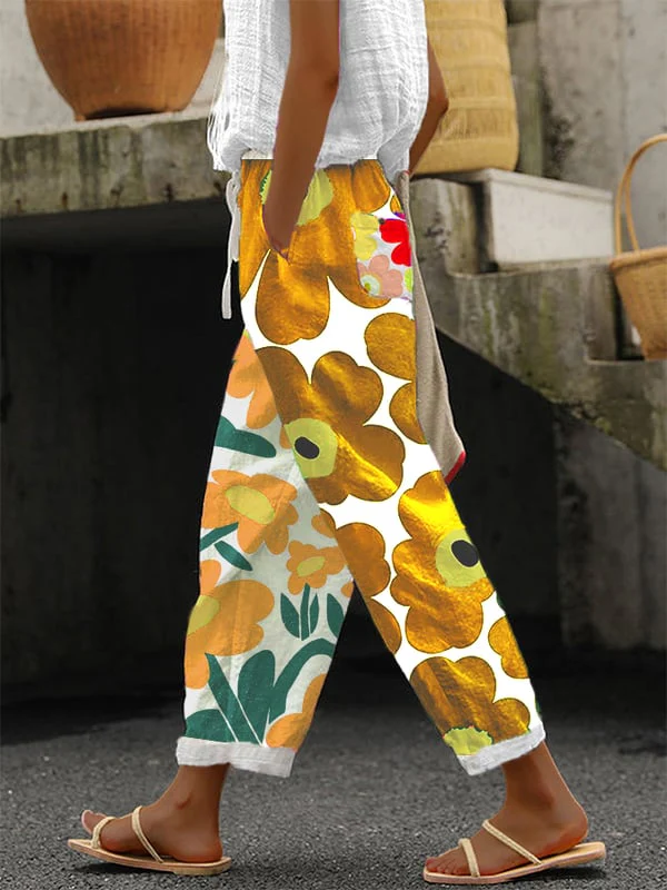 CD | Pantaloni casual imprimate pentru femei