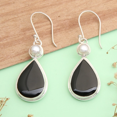 Black Drop Earrings