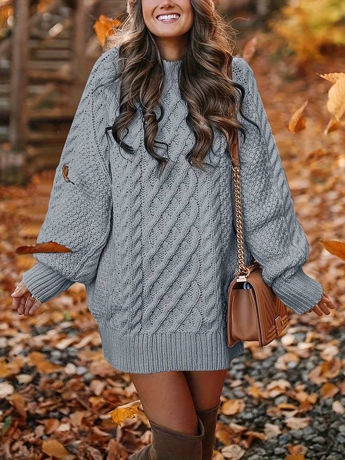 CD | Rochie elegantă cu pulover și decolteu rotund
