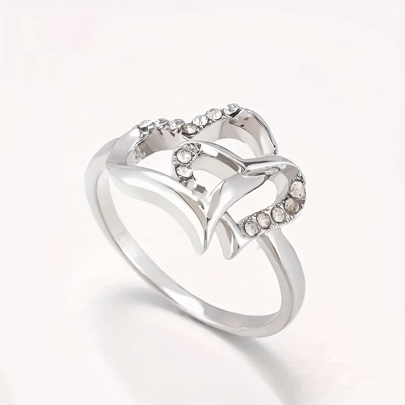 Knotted Love Zirconia Silver Ring