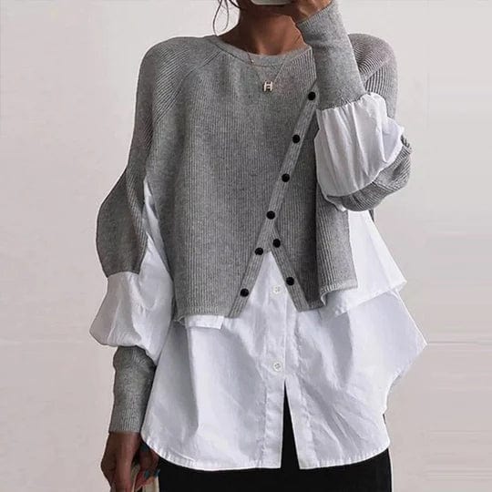 CD | Pulover elegant cu cămașă