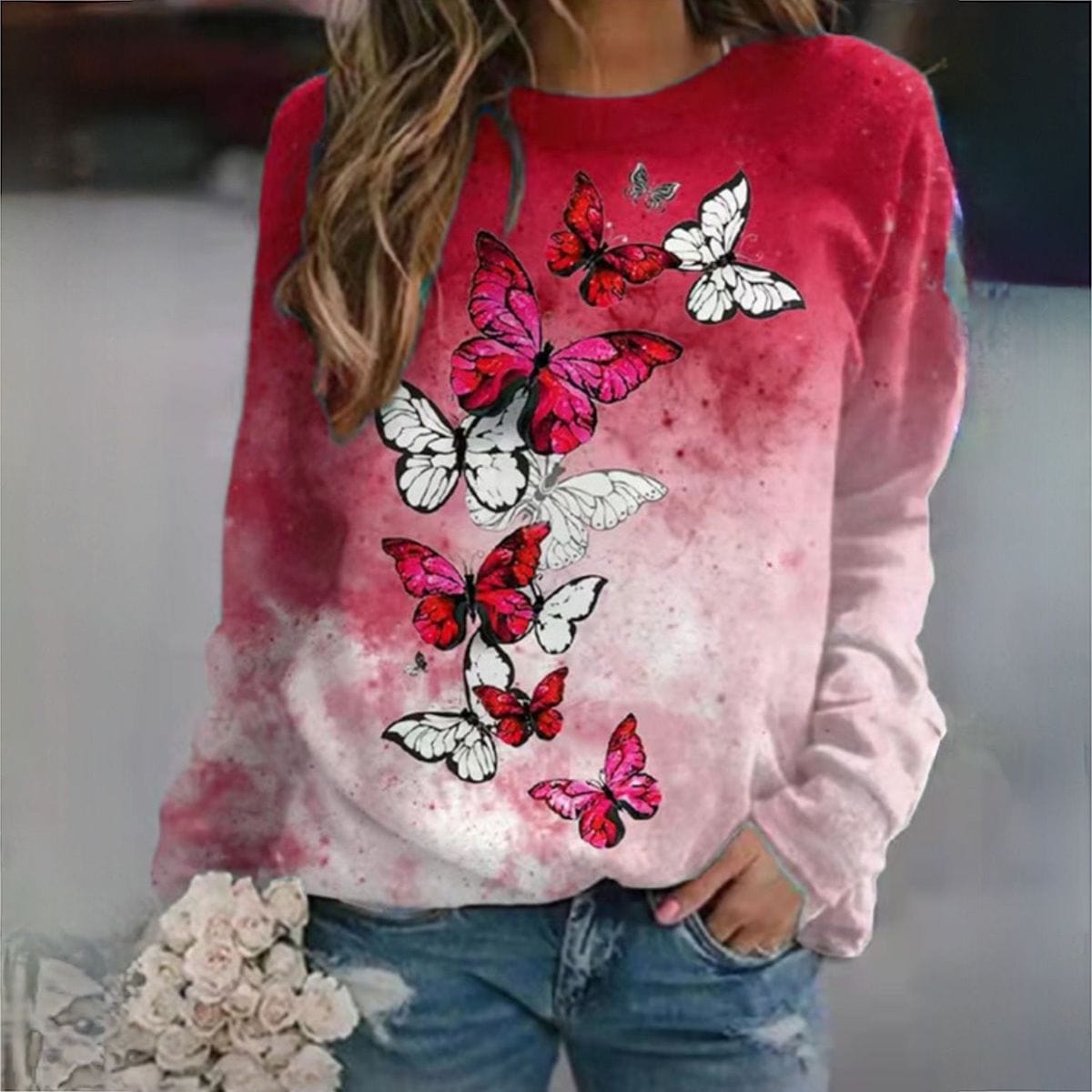 CD | Elegant fluture roșu jumper