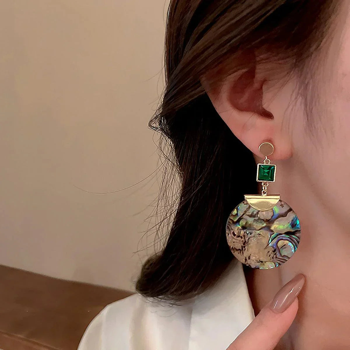 Vintage Chromatic Rounded Earrings