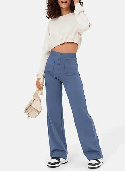 CD | Pantaloni extensibili cu talie înaltă