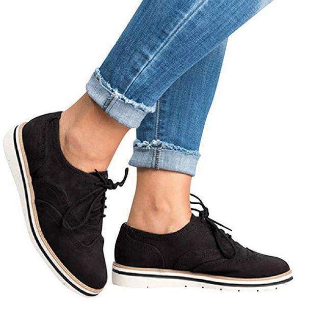 CD | Femeii Casual dantelă până Oxfords Flats
