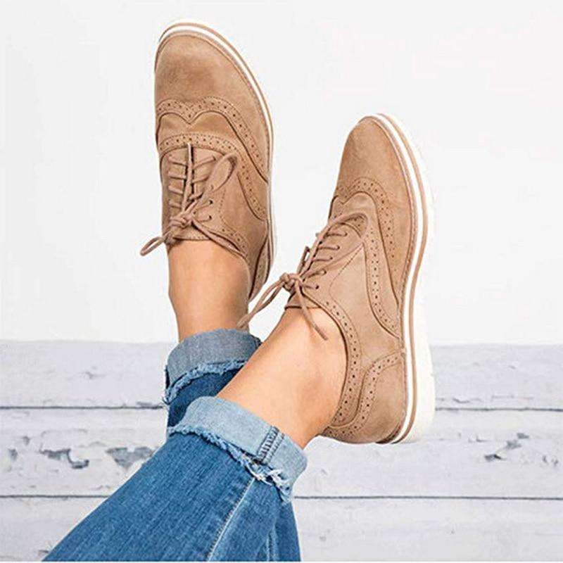 CD | Femeii Casual dantelă până Oxfords Flats