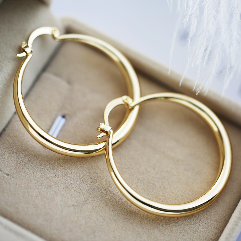 Vintage Golden Hoops Earrings