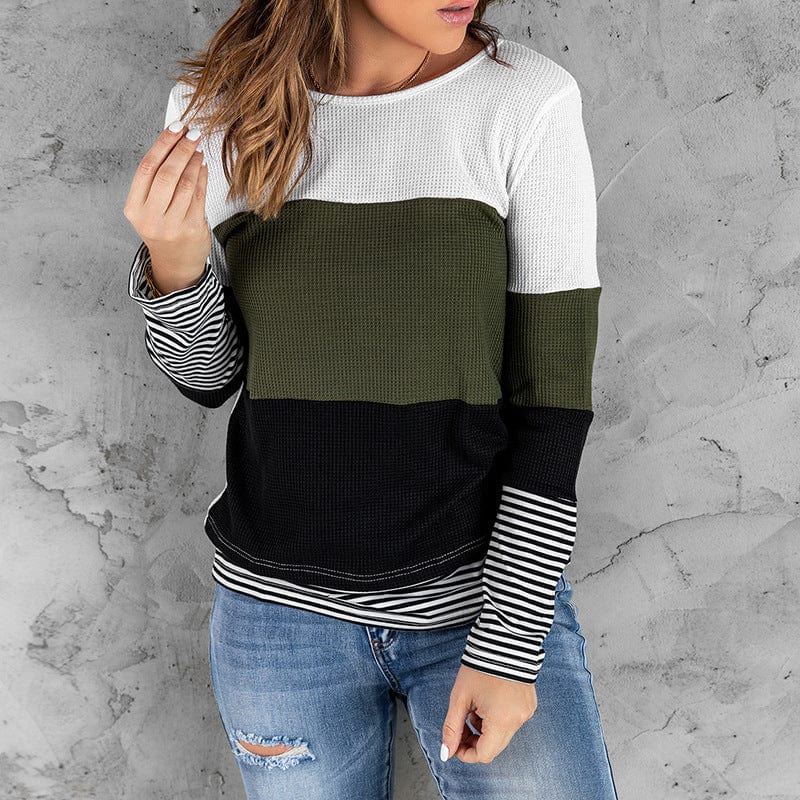 CD | Pulover elegant cu dungi verzi