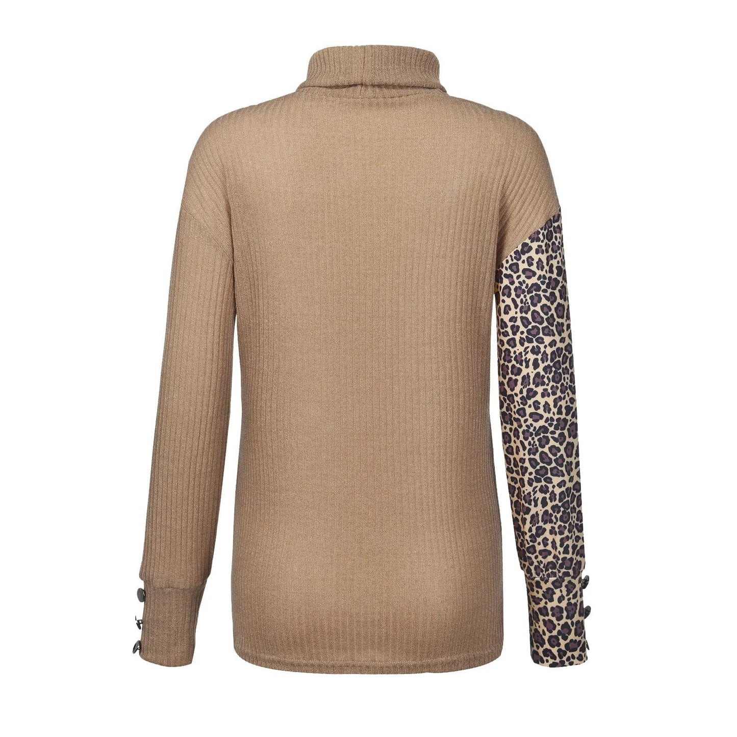 CD | Pulover tricotat patchwork cu imprimeu leopard 2024