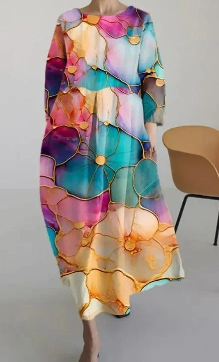 CD | Rochie maxi imprimată