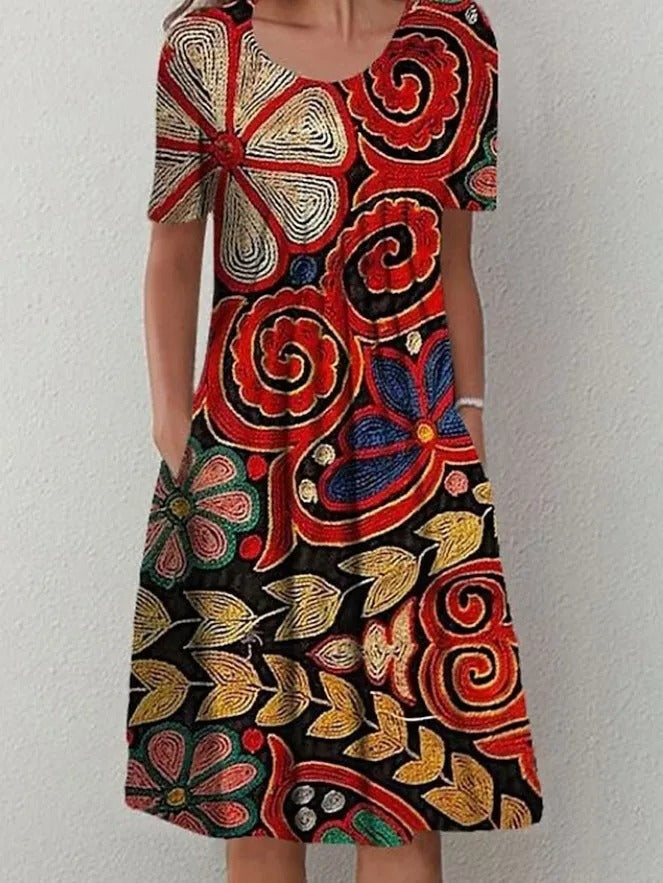 CD | Rochie midi cu imprimeu floral
