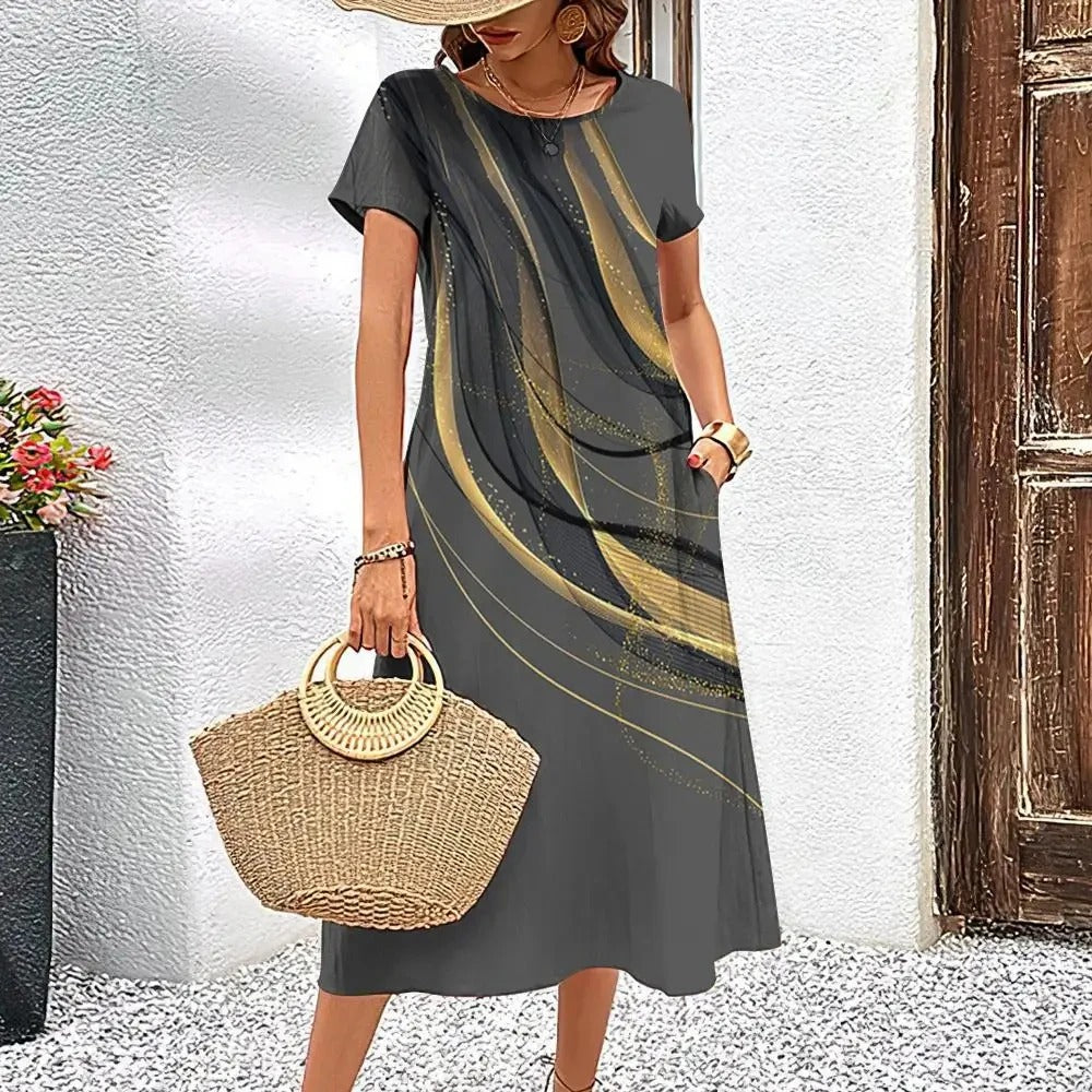 CD | Rochie midi imprimată