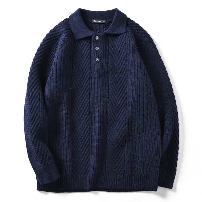 CD | Pulover polo tricotat cu guler