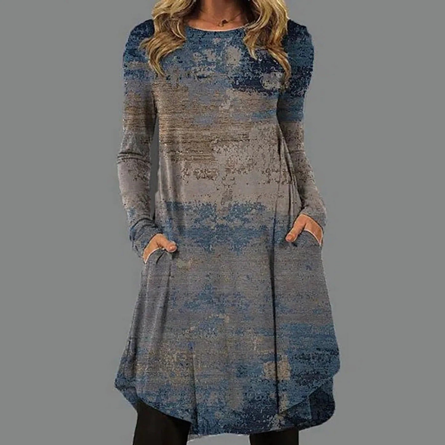 CD | Rochie midi cu mânecă lungă