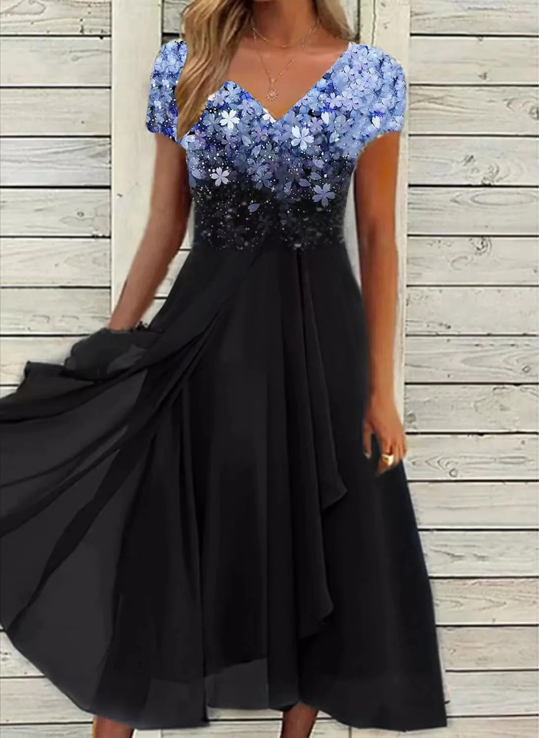 CD | Rochie maxi elegantă cu decolteu în V