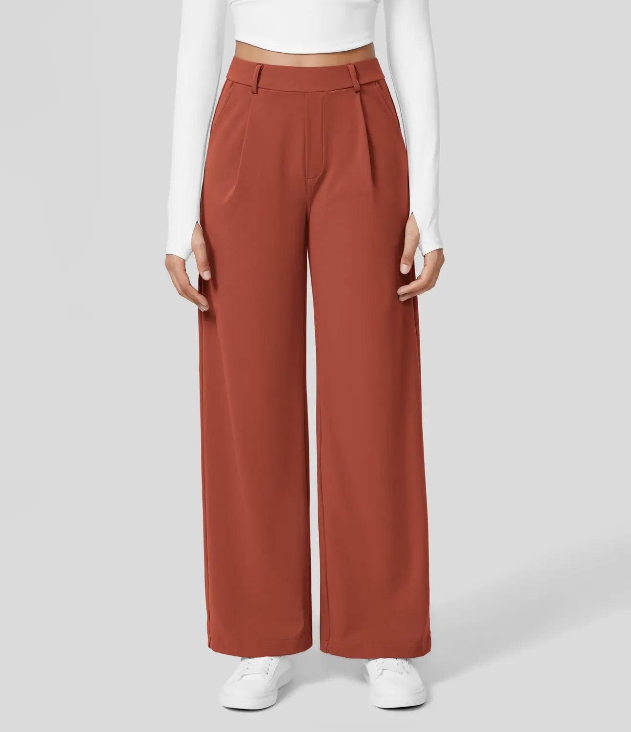 CD | Pantaloni casual eleganți cu picior drept pentru femei