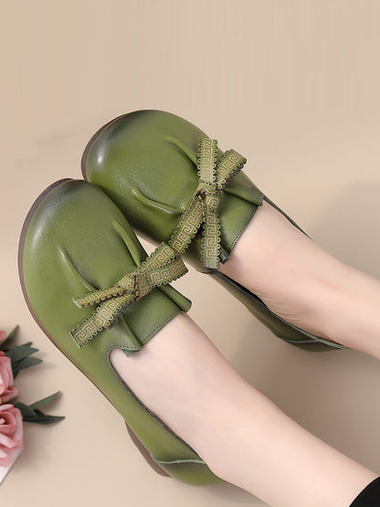 CD | femei de vară solide bowknot split pantofi din piele