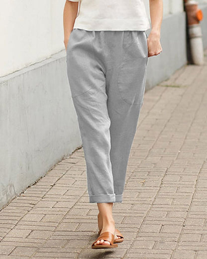 CD | Pantaloni casual, confortabili, cu buzunare mari pentru femei