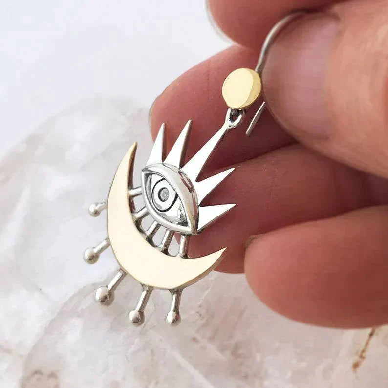 Boho Egyptian Silver Earrings