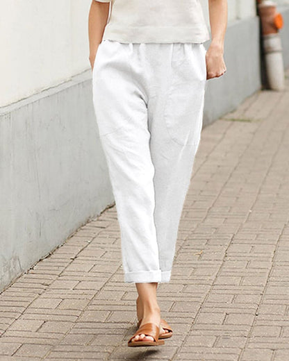 CD | Pantaloni casual, confortabili, cu buzunare mari pentru femei