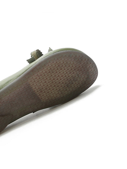 CD | femei de vară solide bowknot split pantofi din piele