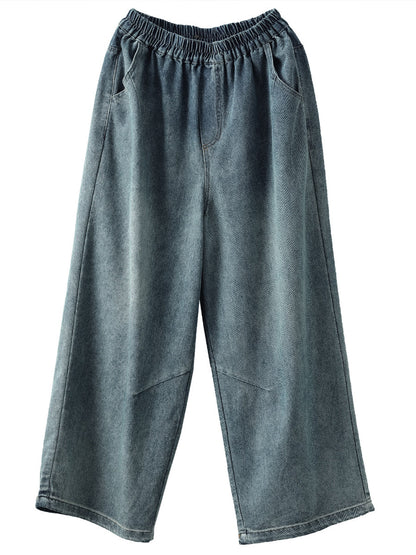 Soft Pocket Denim Straight-leg Pants