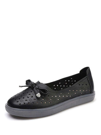 CD | Femei Casual Vara Solid Cutout piele Pantofi plat