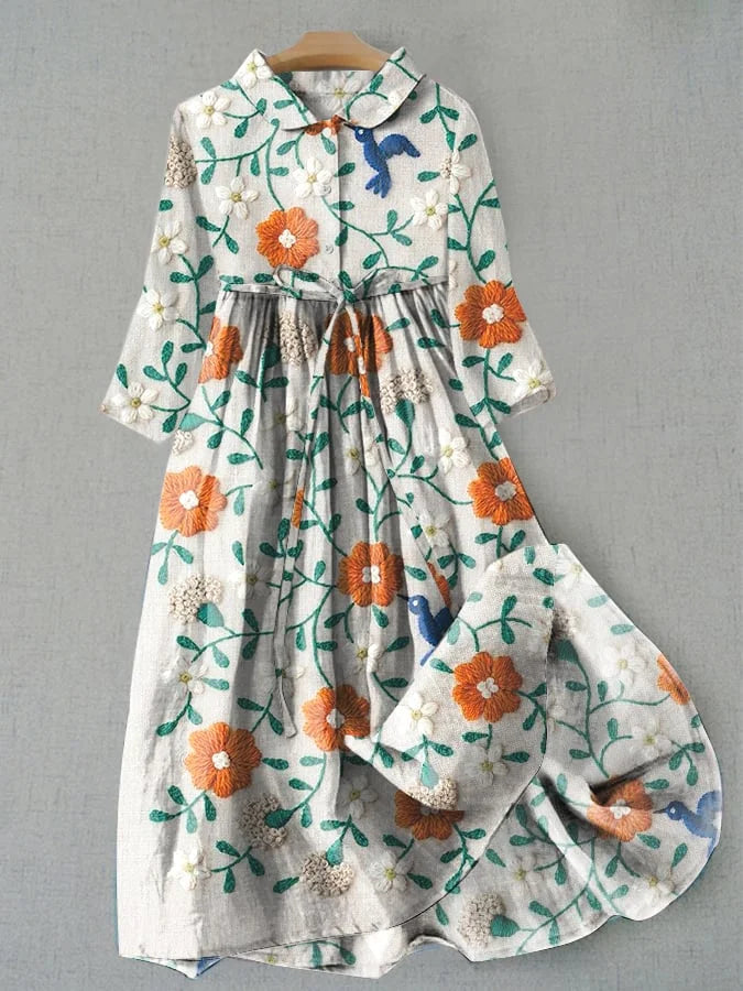 CD | Rochie maxi din flori cu nasturi