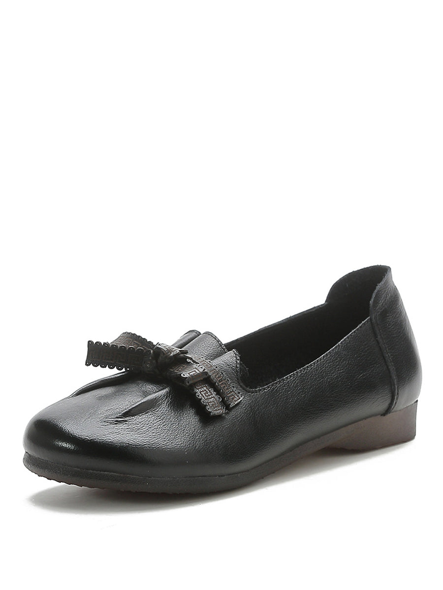 CD | femei de vară solide bowknot split pantofi din piele
