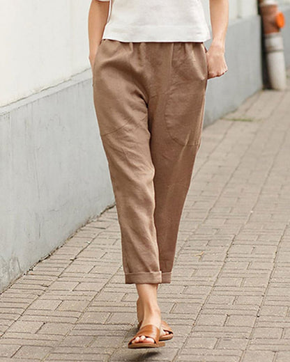 CD | Pantaloni casual, confortabili, cu buzunare mari pentru femei