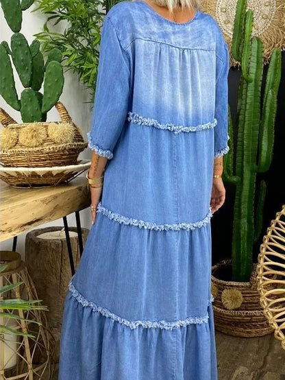 CD | Rochie maxi cu decolteu în V