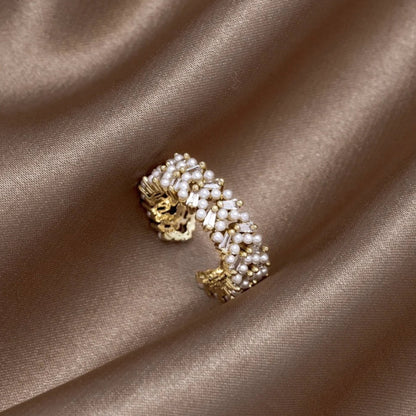 Luxury Pearl Ring In Gold