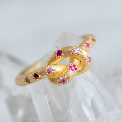 Shades Of Pink Pretzel Ring
