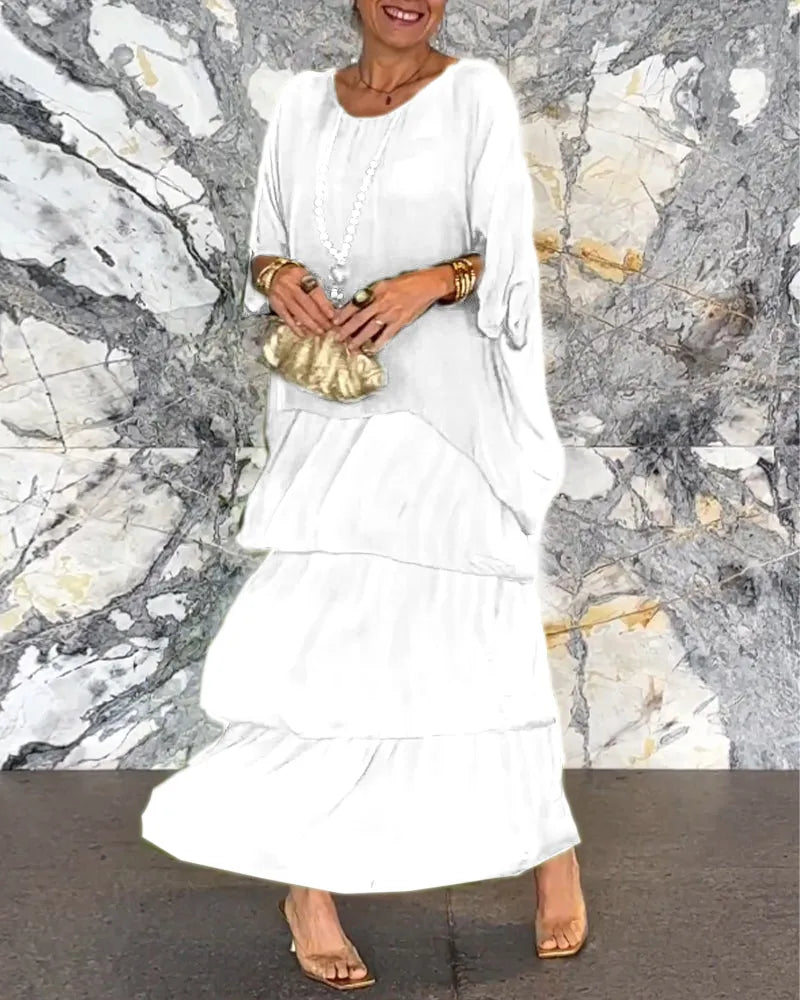 CD | Rochie maxi cu straturi lejere
