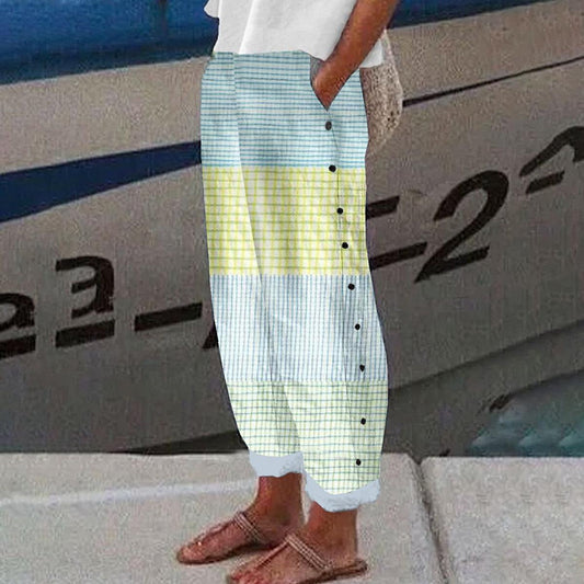 CD | Casual Pantaloni cu buzunar lateral albastru