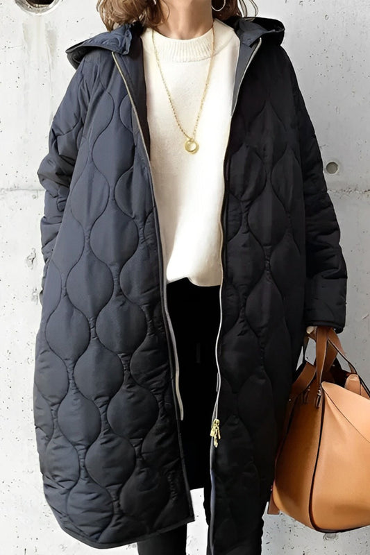 CD | New Casual Parka Jacket cu glugă în Argyle