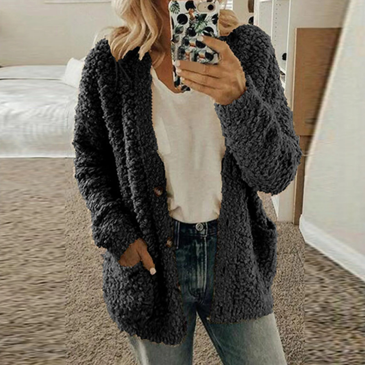 CD | Cardigan de iarnă croit și elegant