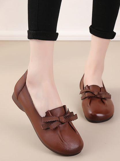 CD | femei de vară solide bowknot split pantofi din piele