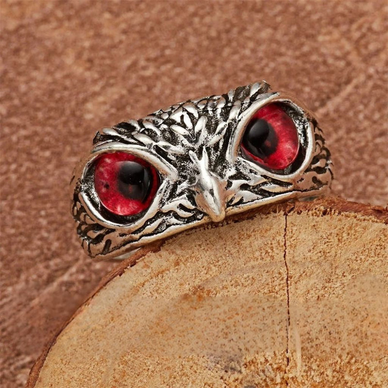 Statement Red Owl Ring