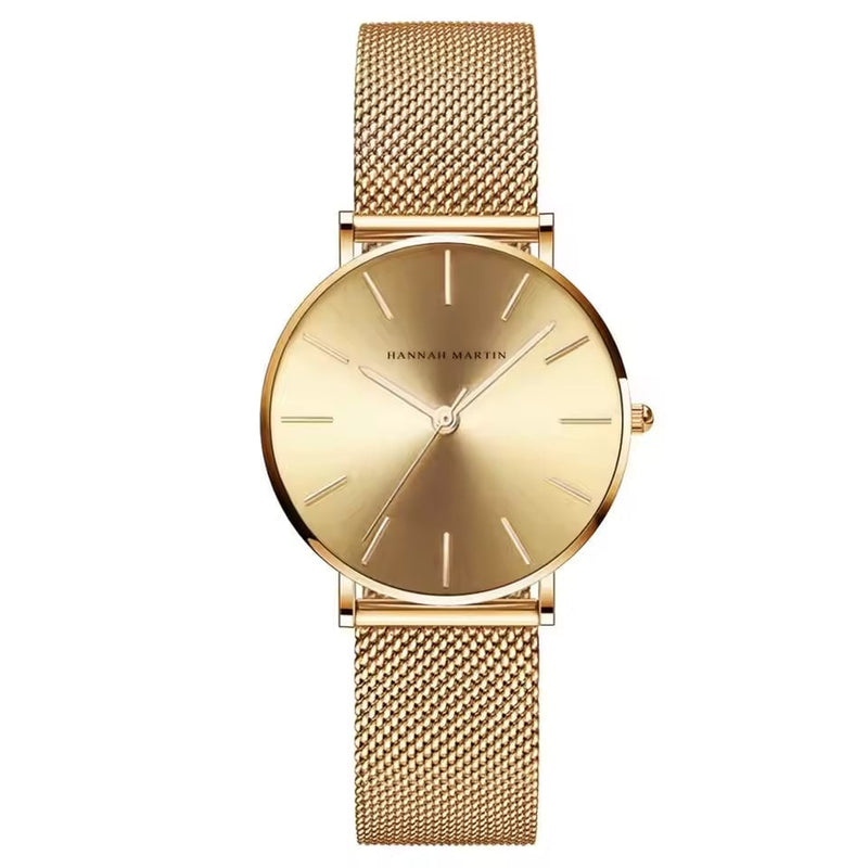 Rose Gold Wristwatch Featuring Quartz Movement