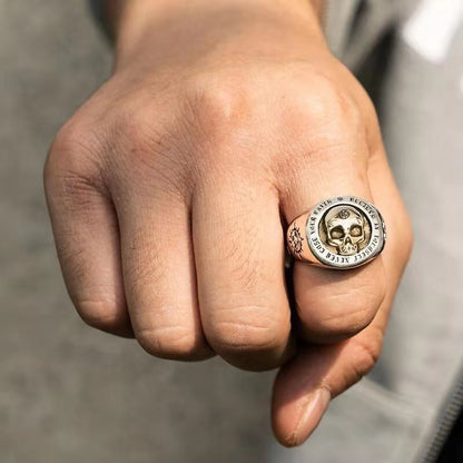 Elegant Golden Skull Statement Ring