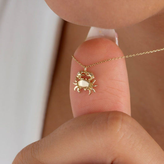 Golden Crab Necklace