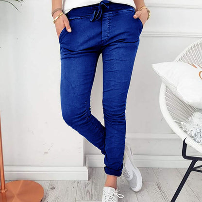 CD | Pantaloni casual ușori cu talie elastică pentru femei