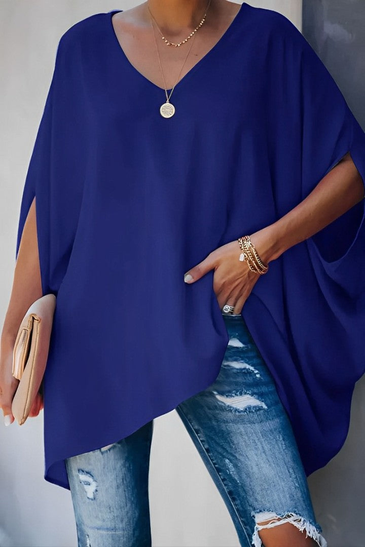 CD | Ladies V-neck bluză vrac