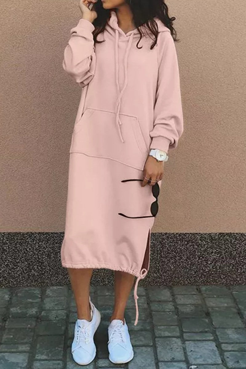 CD | Rochie midi casual cu glugă