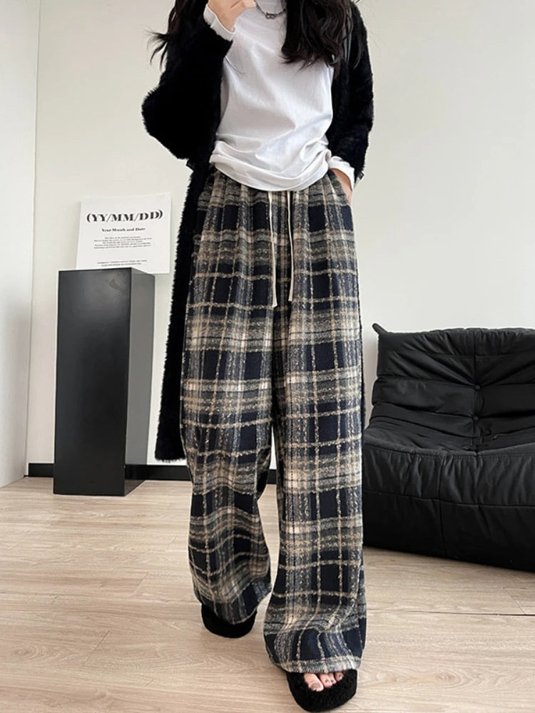 CD | Pantaloni vintage din lână tartan