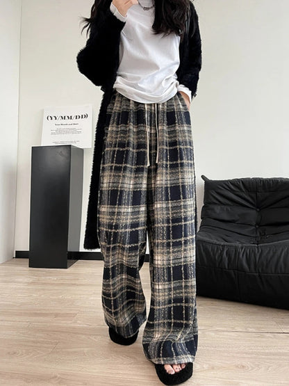 CD | Pantaloni vintage din lână tartan