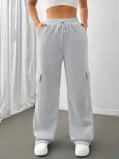 CD | Pantaloni jogging confortabili și eleganți cu buzunare cu clapă